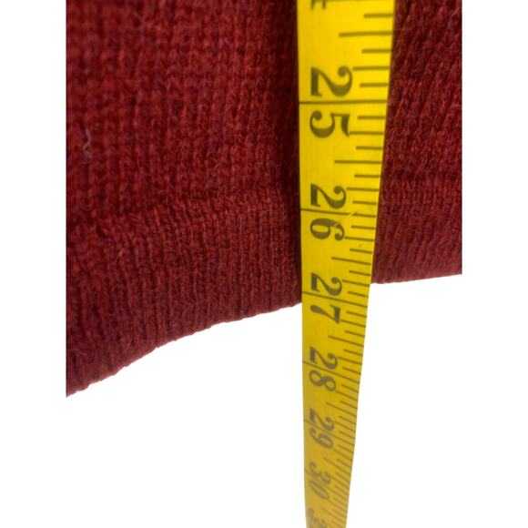 Woolrich Mens Red Burgundy Heather Wool Half Zip Mock Sweater Size M - Picture 7 of 7
